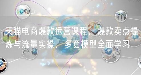 天猫电商爆款运营课程,爆款卖点提炼与流量实操,多套模型全面学习