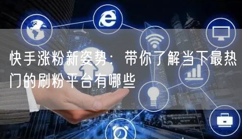 快手涨粉新姿势:带你了解当下最热门的刷粉平台有哪些