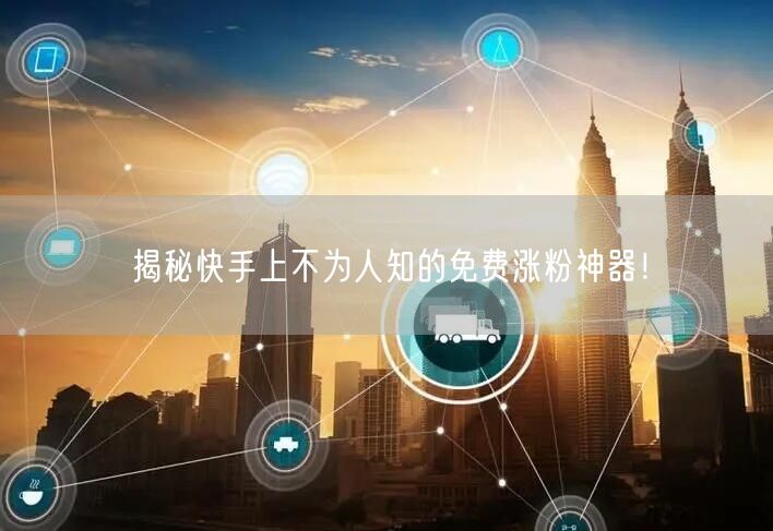 揭秘快手上不为人知的免费涨粉神器!