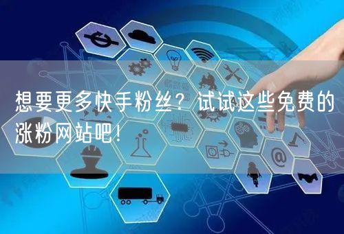 想要更多快手粉丝?试试这些免费的涨粉网站吧!