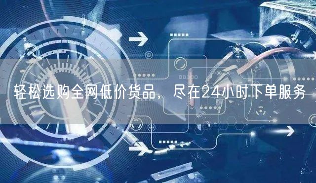 轻松选购全网低价货品,尽在24小时下单服务