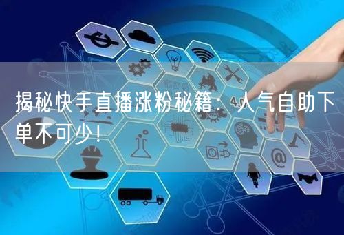 揭秘快手直播涨粉秘籍:人气自助下单不可少!