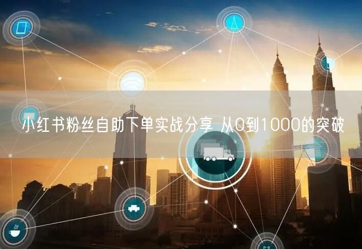 小红书粉丝自助下单实战分享 从0到1000的突破